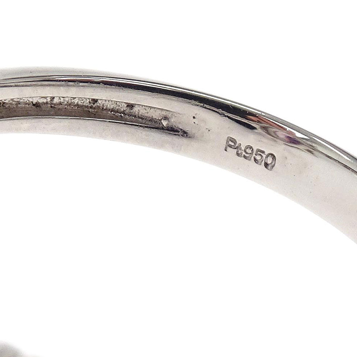 Ring Pt950 Silver Padparadscha Sapphire Diamond #52 Jewelry