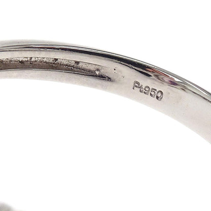 Ring Pt950 Silver Padparadscha Sapphire Diamond #52 Jewelry