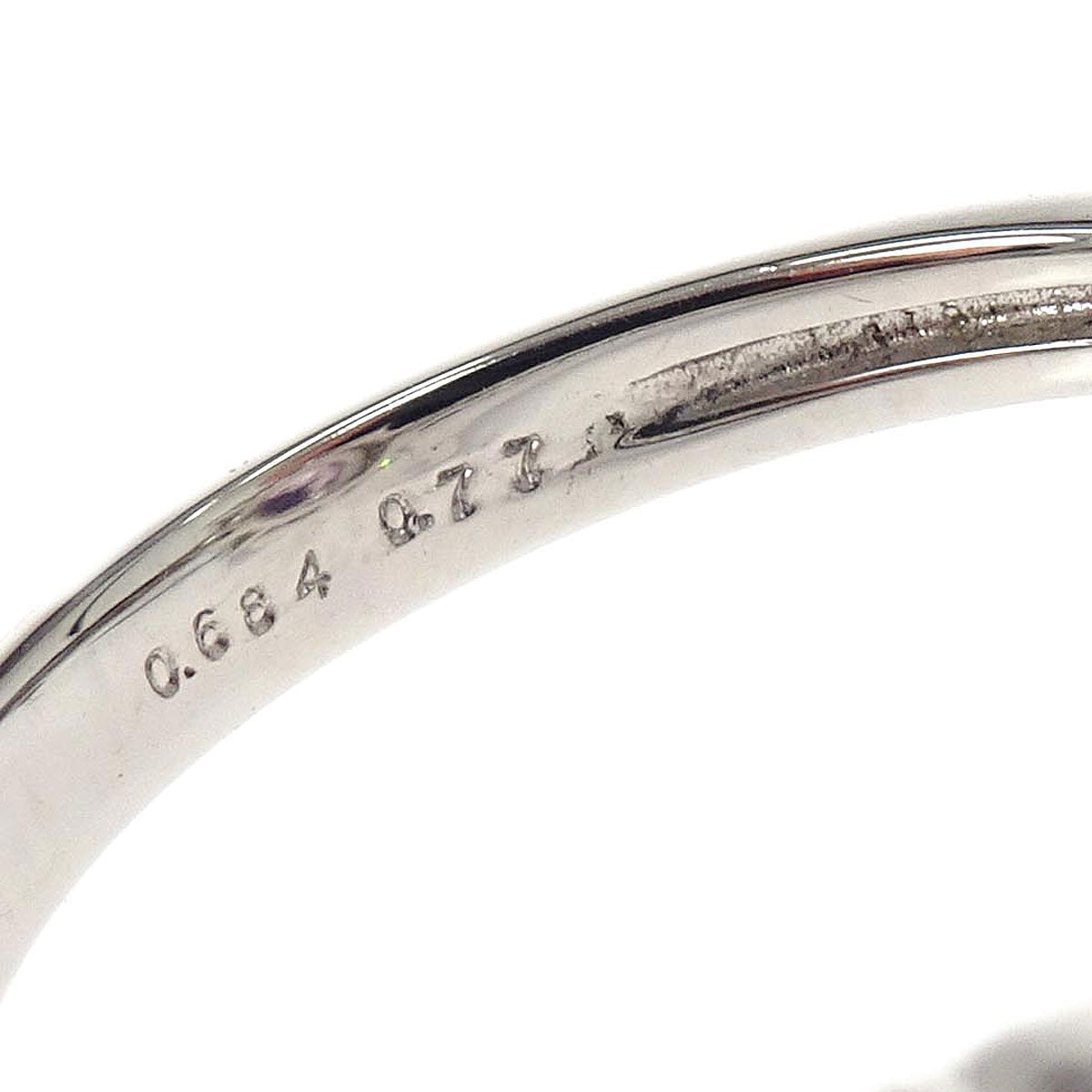 Ring Pt950 Silver Padparadscha Sapphire Diamond #52 Jewelry