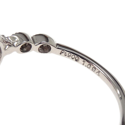 Ring Pt900 Silver Pink Sapphire Diamond #53 Jewelry