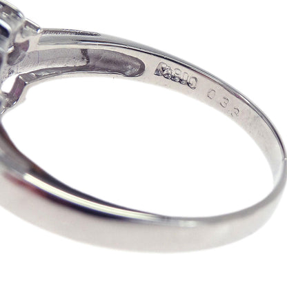 Ring Pt900 Ruby Diamond Silver #50 Jewelry