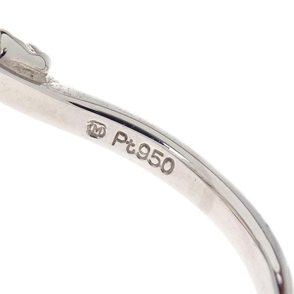 Mikimoto Ring Pt950 Genuine Pearl Diamond Silver #52 Jewelry