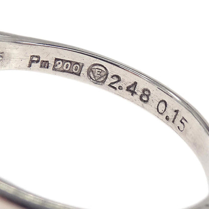 Ring Pm900 Blue Topaz Diamond #54 Jewelry