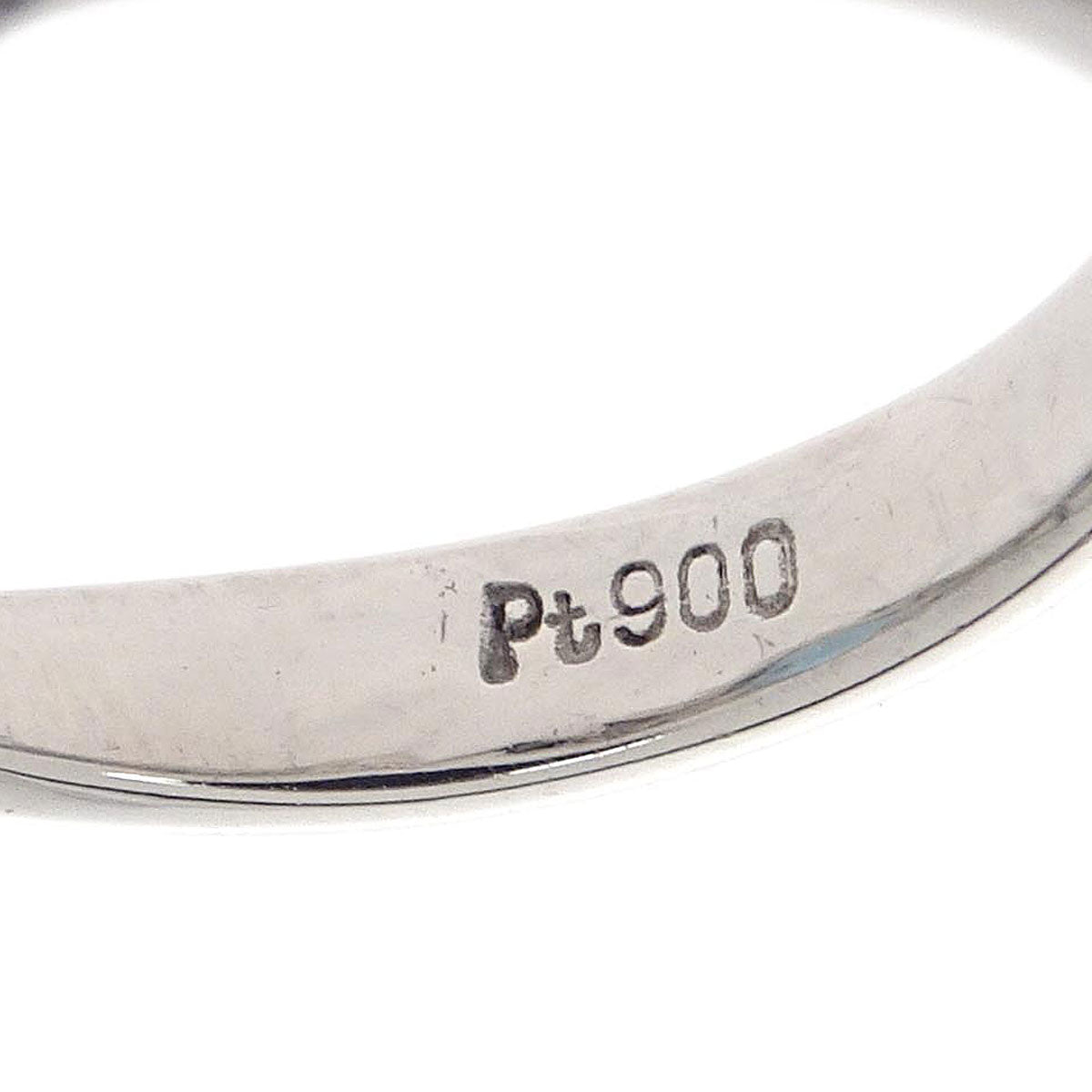 Ring Pt900 Blue Topaz Diamond Silver #45