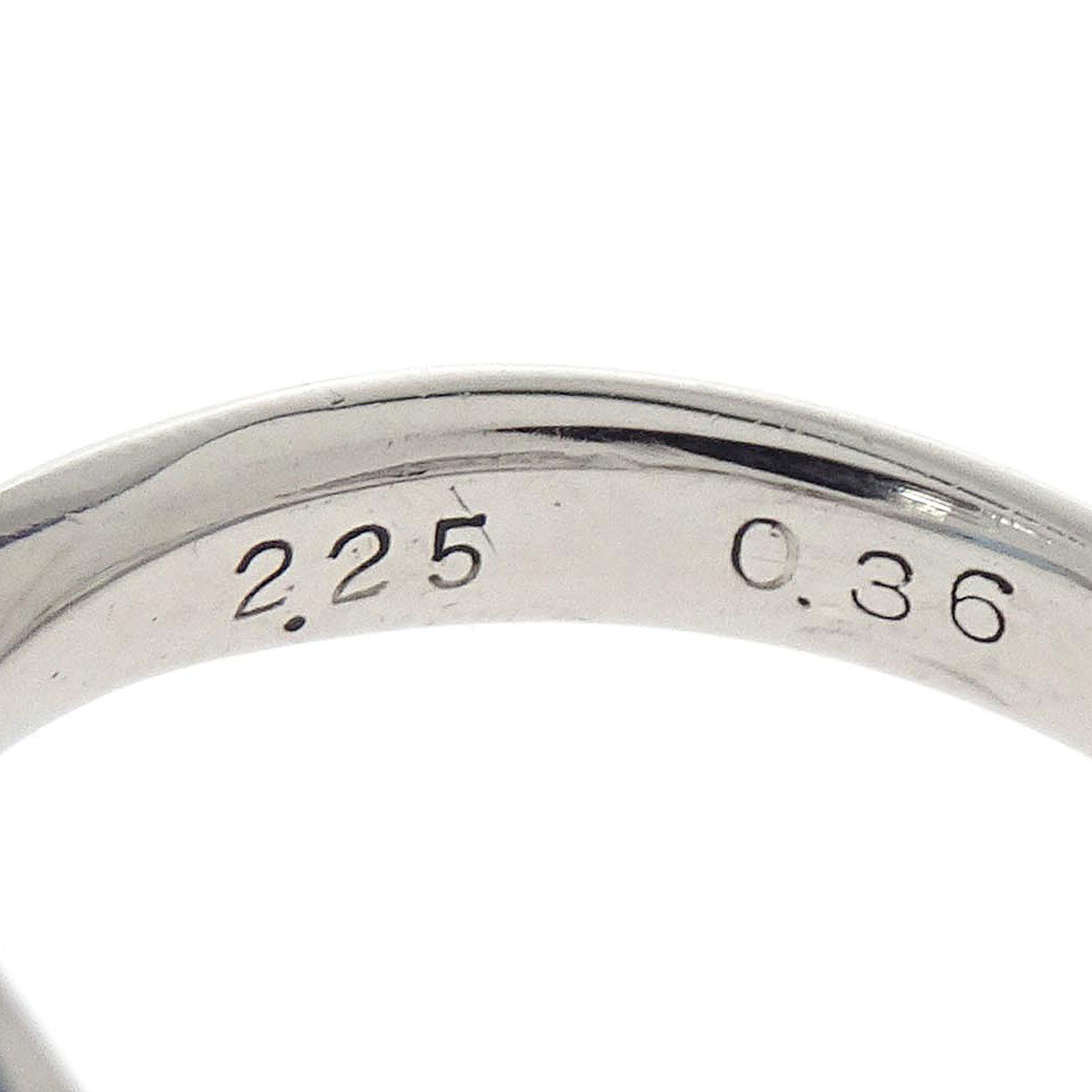 Ring Pt900 Blue Topaz Diamond Silver #45