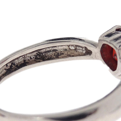 Ring Pt900 Ruby Diamond Silver #47 Jewelry