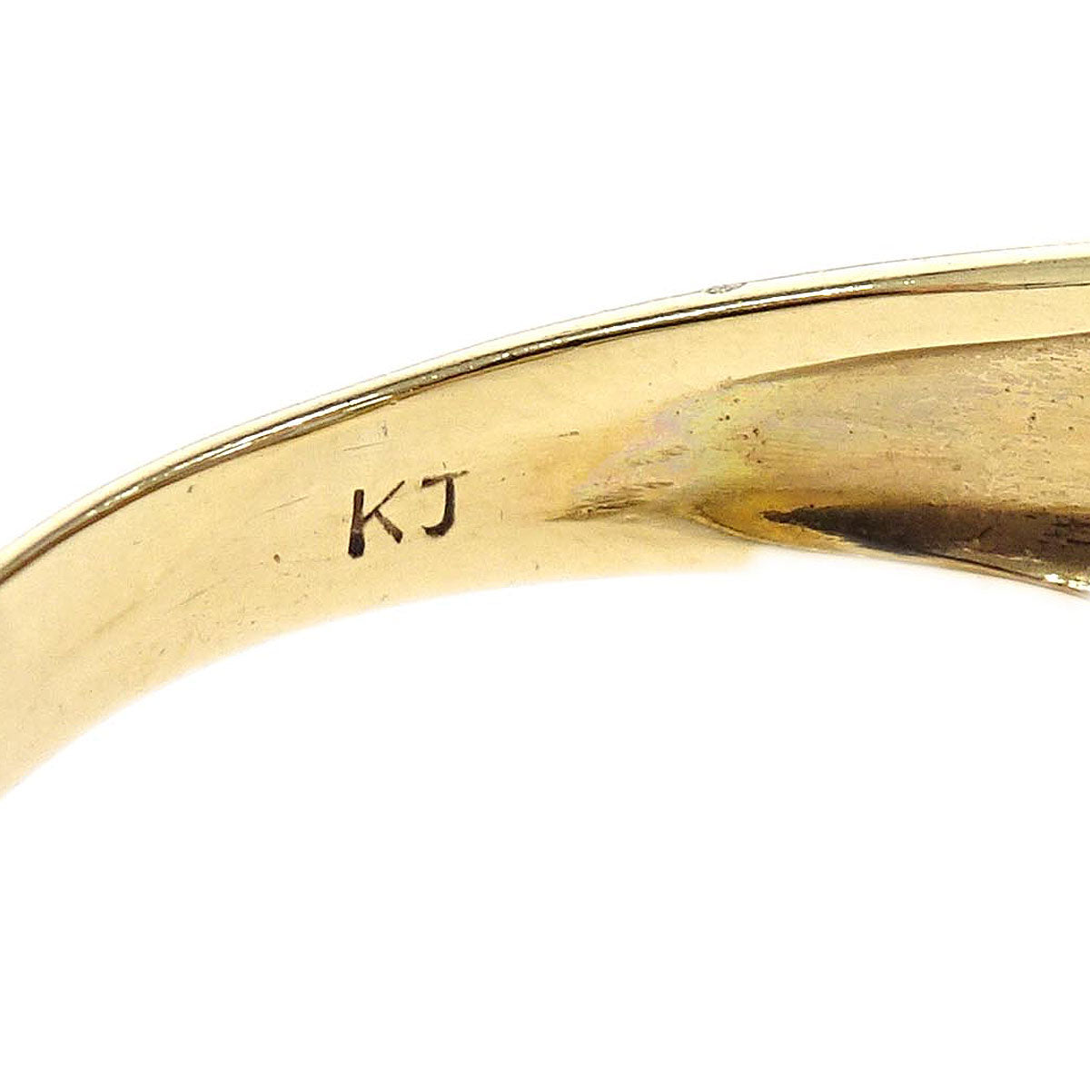 Ring 14K Blue Topaz Diamond Gold #56 Jewelry