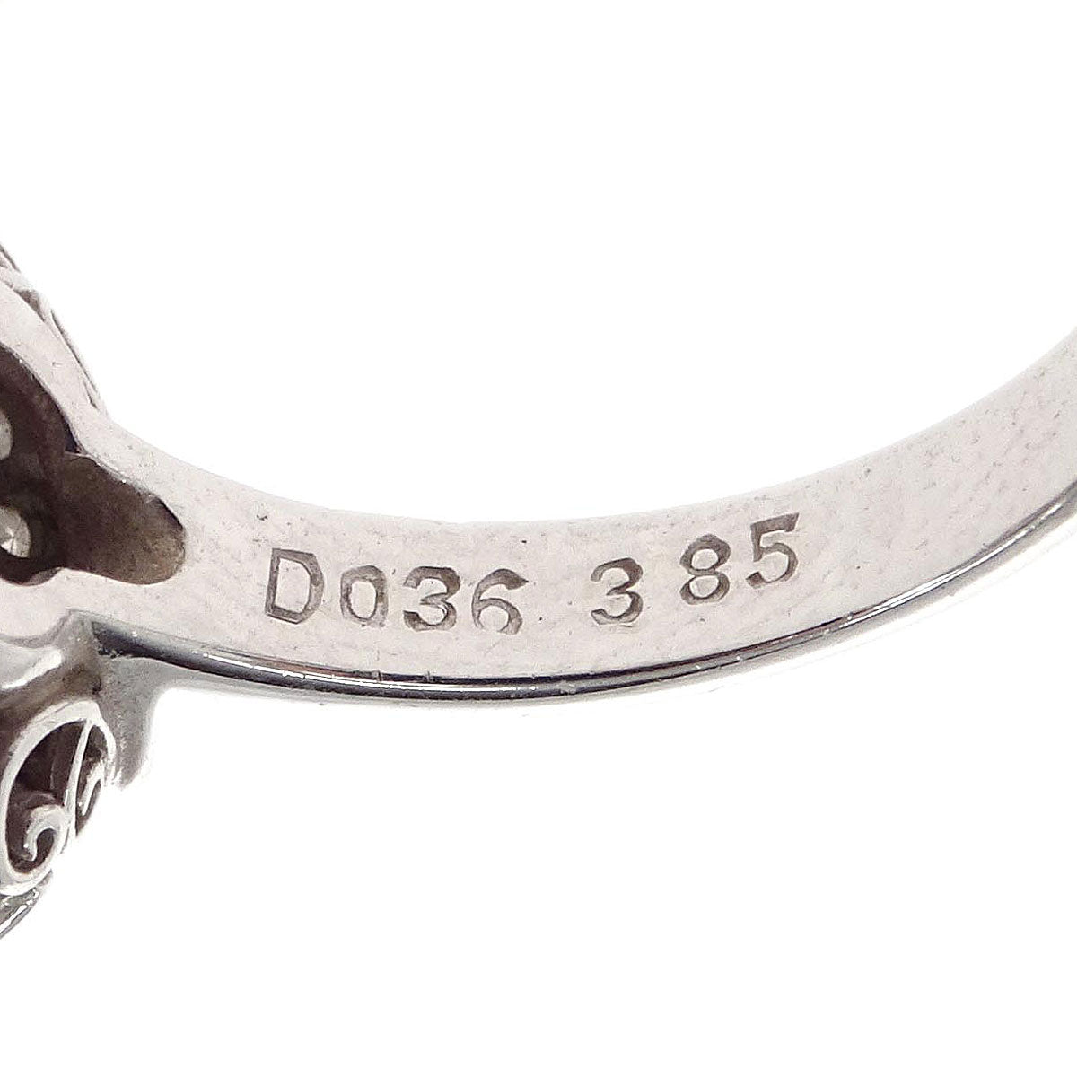 Ring Pt900 Silver Garnet Diamond #53 Jewelry