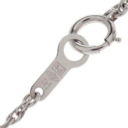 Pendant Necklace Pt900 Pt850 Sapphire Diamond Silver Jewelry