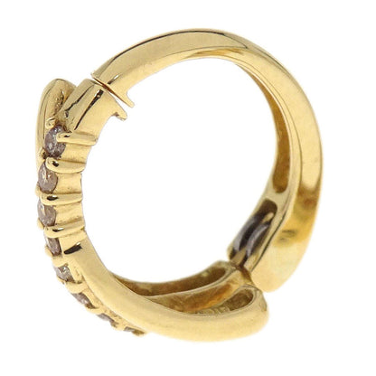 Hoop Clip-On Earrings Diamond 18K Jewelry