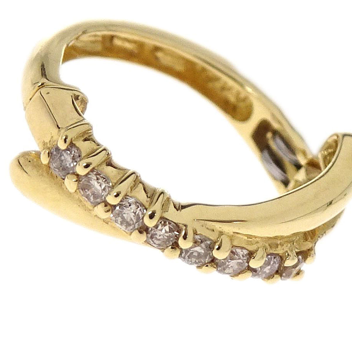 Hoop Clip-On Earrings Diamond 18K Jewelry