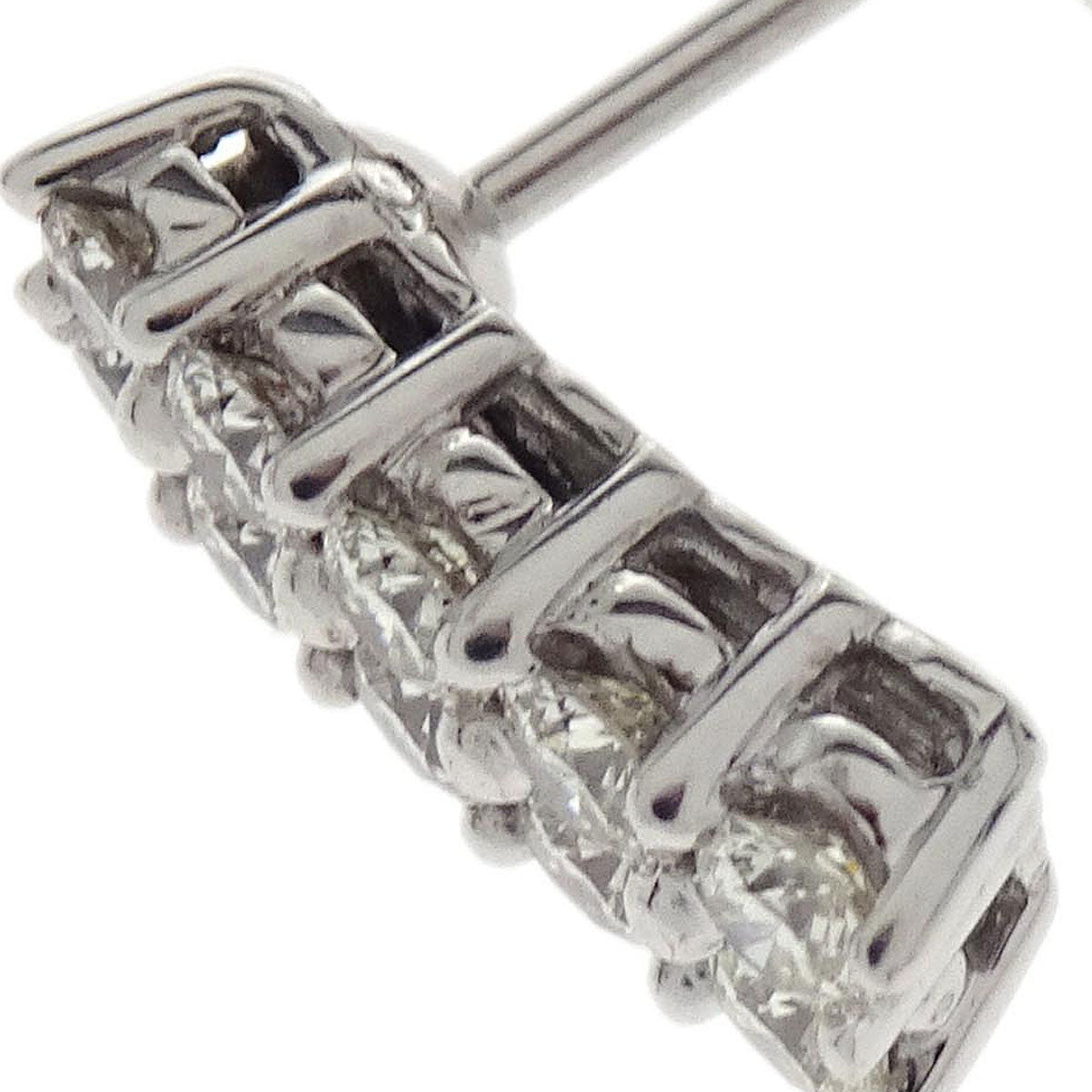 Pierced Earrings 18KWG Diamond Silver Jewelry