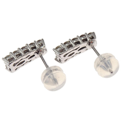 Pierced Earrings 18KWG Diamond Silver Jewelry