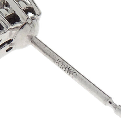 Pierced Earrings 18KWG Diamond Silver Jewelry