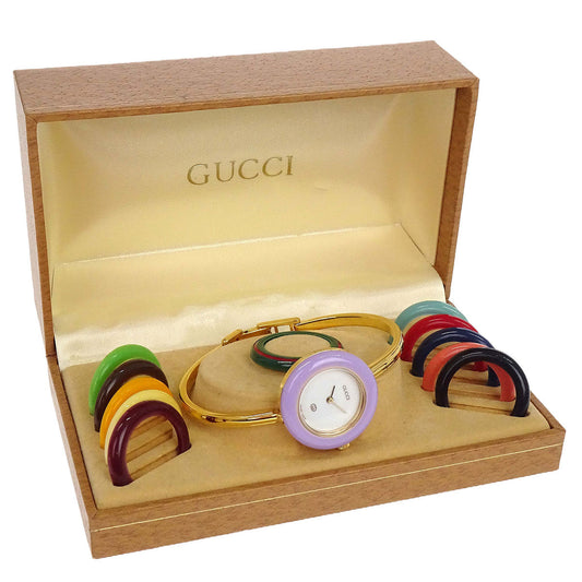 Gucci 11/12 Change Bezel Chameleon Quartz Watch SS