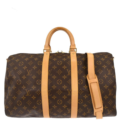 Louis Vuitton Monogram Keepall 45 Bandouliere Handbag M41418