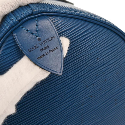 Louis Vuitton Blue Epi Speedy 25 Handbag M43015