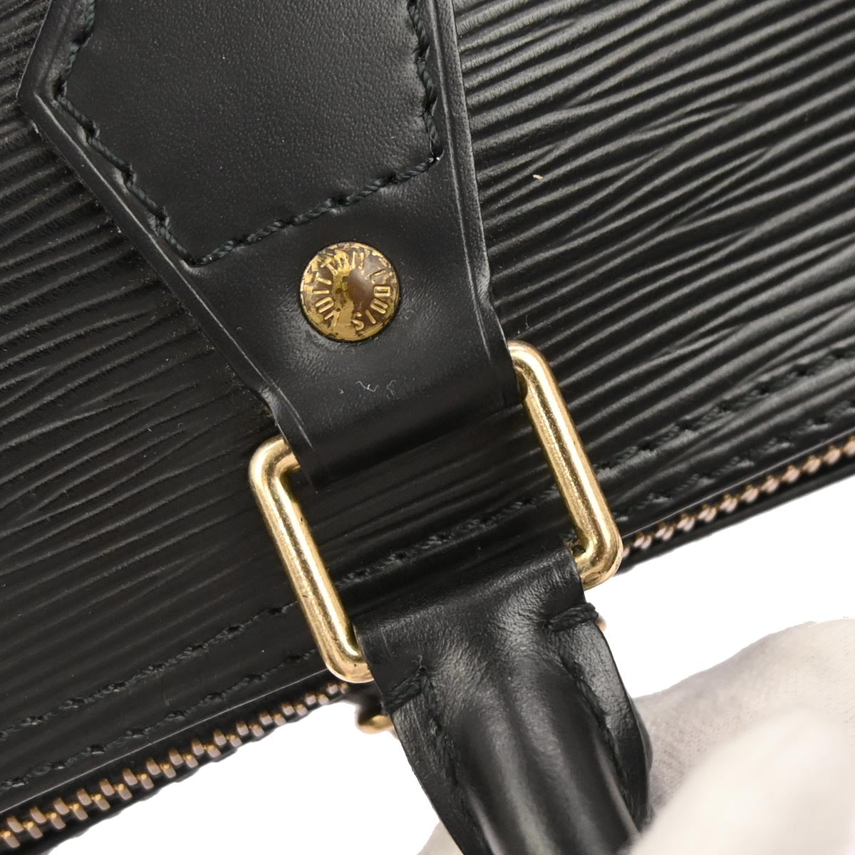 Louis Vuitton Black Epi Speedy 25 Handbag M43012