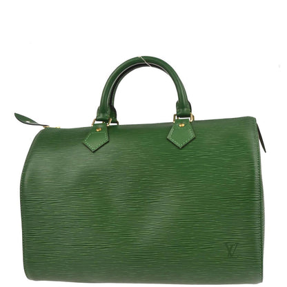 Louis Vuitton Green Epi Speedy 30 Handbag M43004