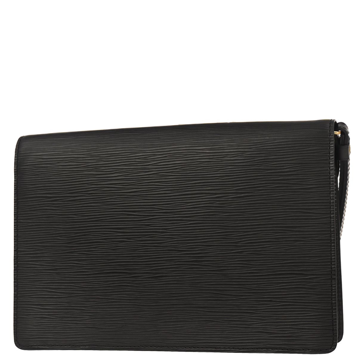 Louis Vuitton Black Epi Pochette Serie Dragonne Clutch Bag M52612