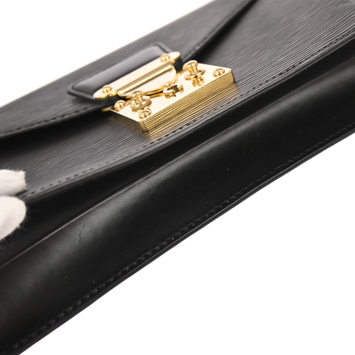 Louis Vuitton Black Epi Pochette Serie Dragonne Clutch Bag M52612