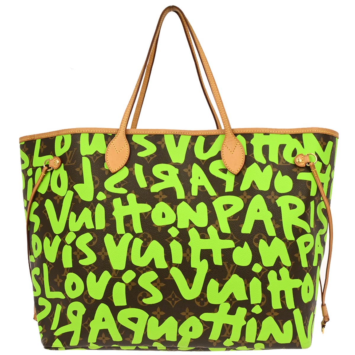 Louis Vuitton Green Monogram Graffiti Neverfull GM Tote Bag M93703