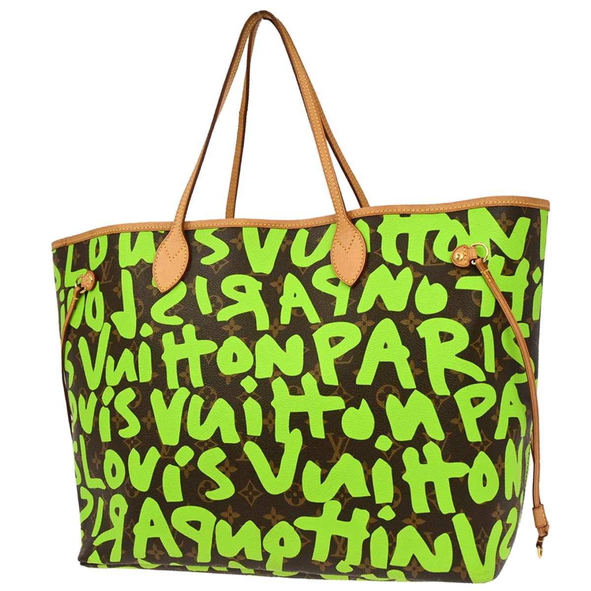 Louis Vuitton Green Monogram Graffiti Neverfull GM Tote Bag M93703