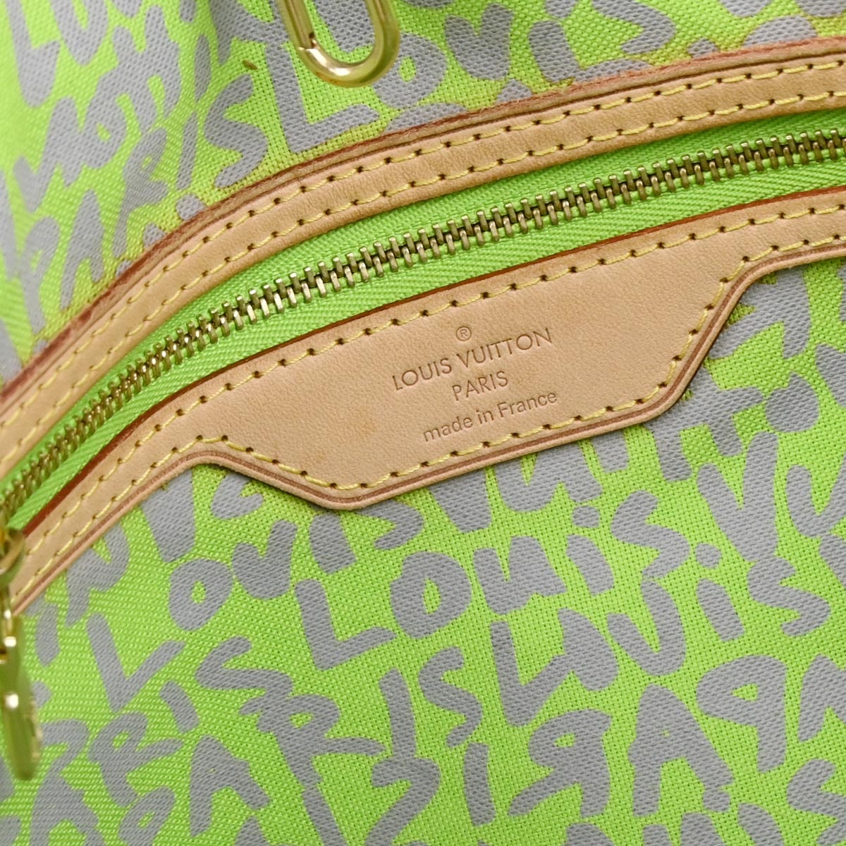 Louis Vuitton Green Monogram Graffiti Neverfull GM Tote Bag M93703