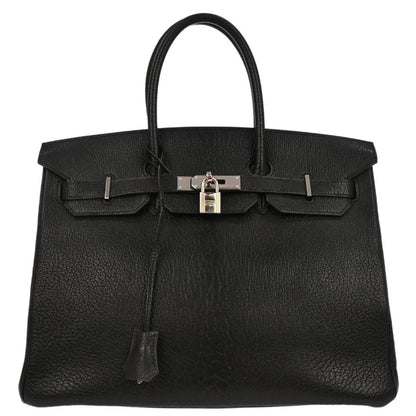 Hermes Black Chevre Coromandel Birkin 35 Handbag