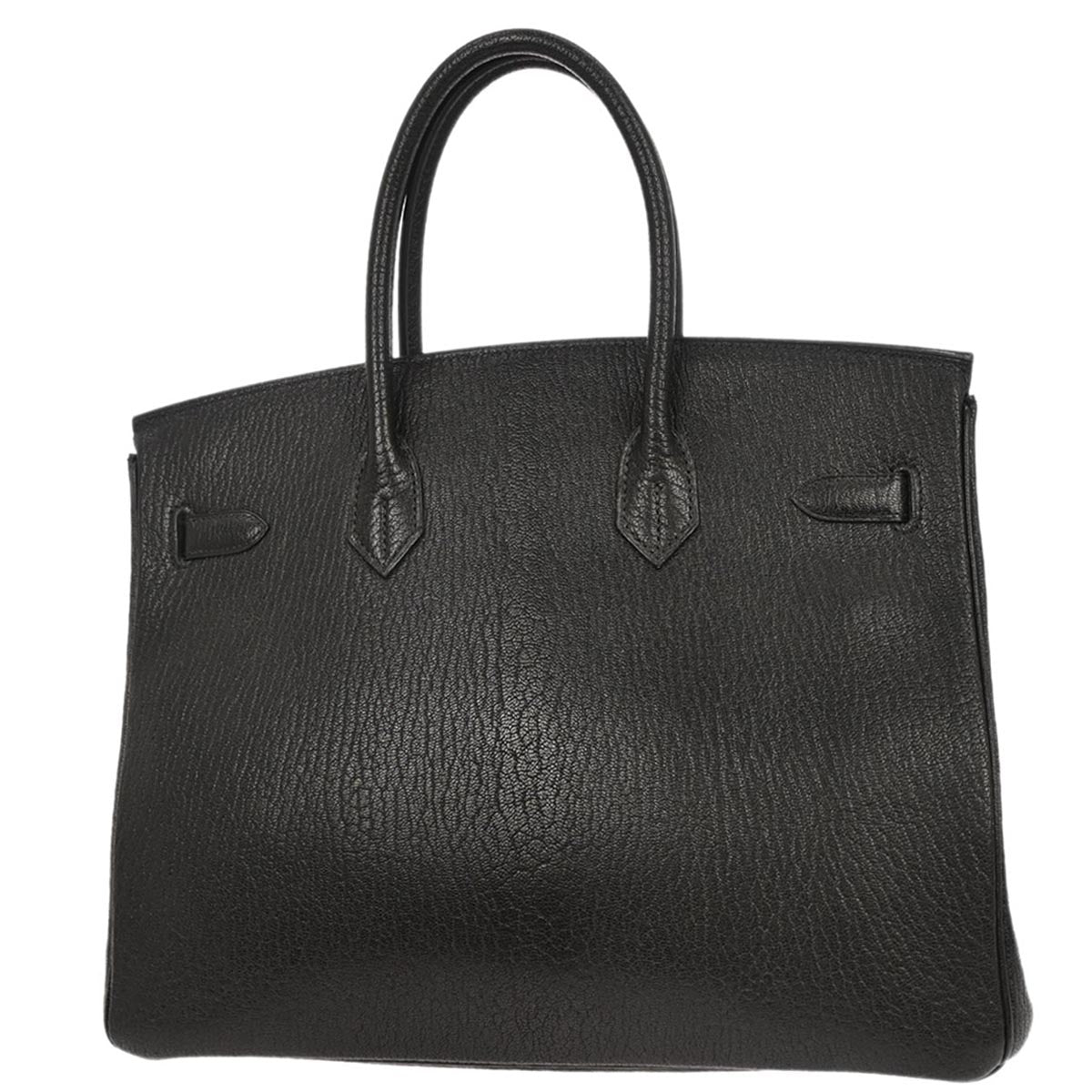 Hermes Black Chevre Coromandel Birkin 35 Handbag