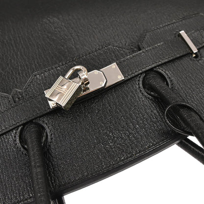 Hermes Black Chevre Coromandel Birkin 35 Handbag