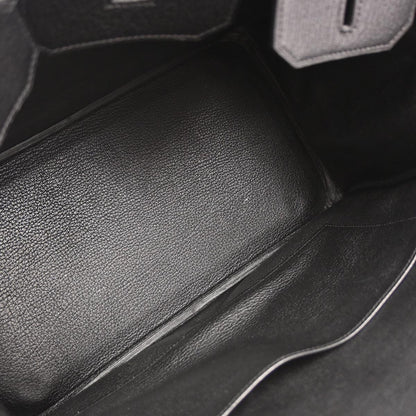 Hermes Black Chevre Coromandel Birkin 35 Handbag