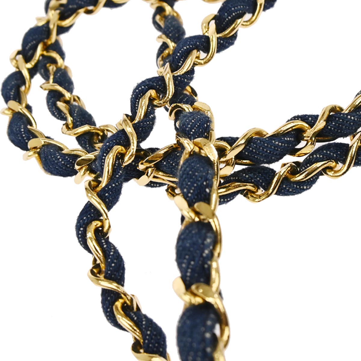 Chanel Blue Denim Small Classic Double Flap Shoulder Bag