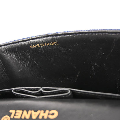 Chanel Blue Denim Small Classic Double Flap Shoulder Bag