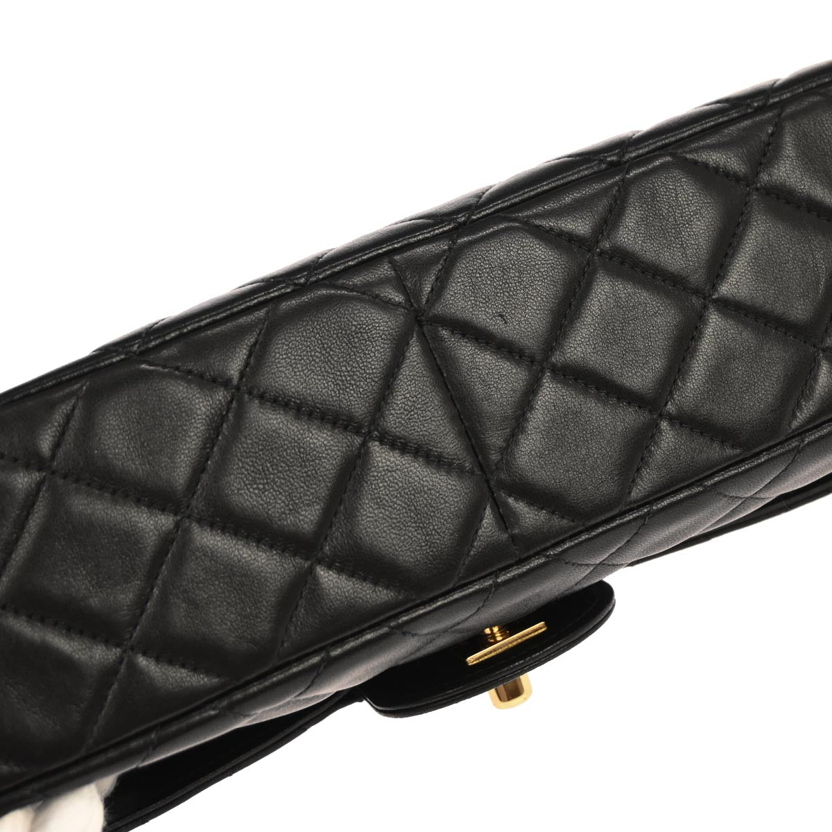 Chanel 1996-1997 Black Lambskin Single Flap Shoulder Bag