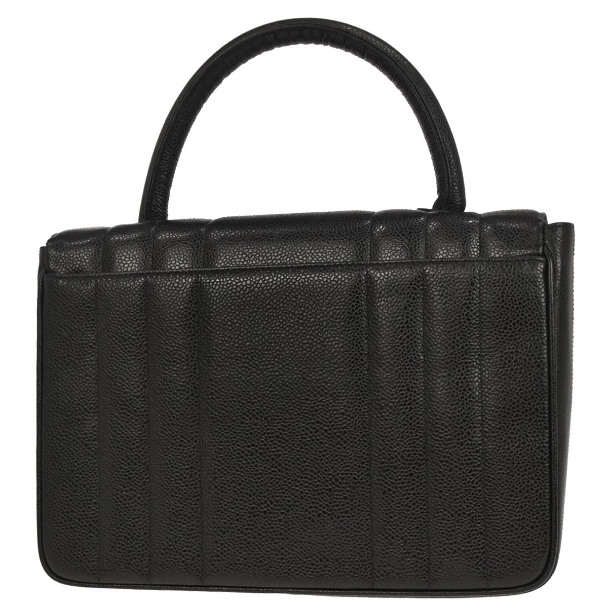 Chanel 1994-1996 Black Caviar Skin Mademoiselle Handbag