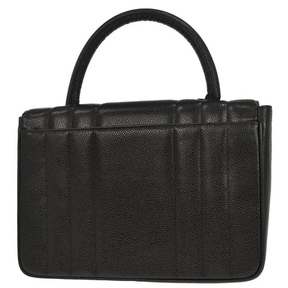 Chanel 1994-1996 Black Caviar Skin Mademoiselle Handbag