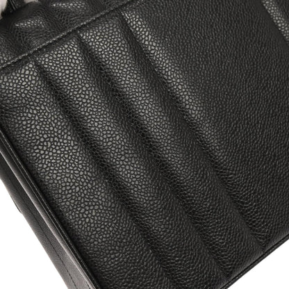 Chanel 1994-1996 Black Caviar Skin Mademoiselle Handbag