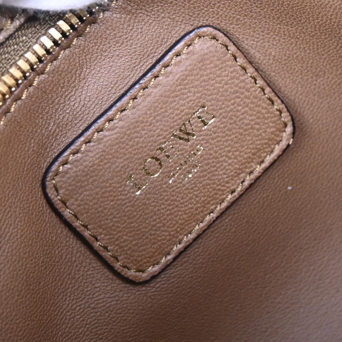 Loewe Brown Calfskin Amazona 28 Handbag