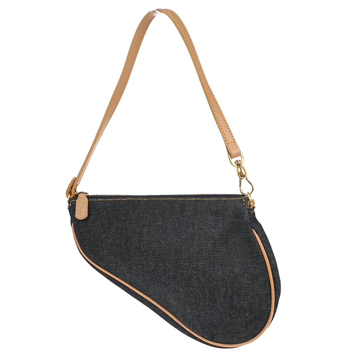 Christian Dior Navy Denim Saddle Handbag
