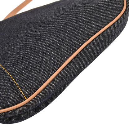 Christian Dior Navy Denim Saddle Handbag