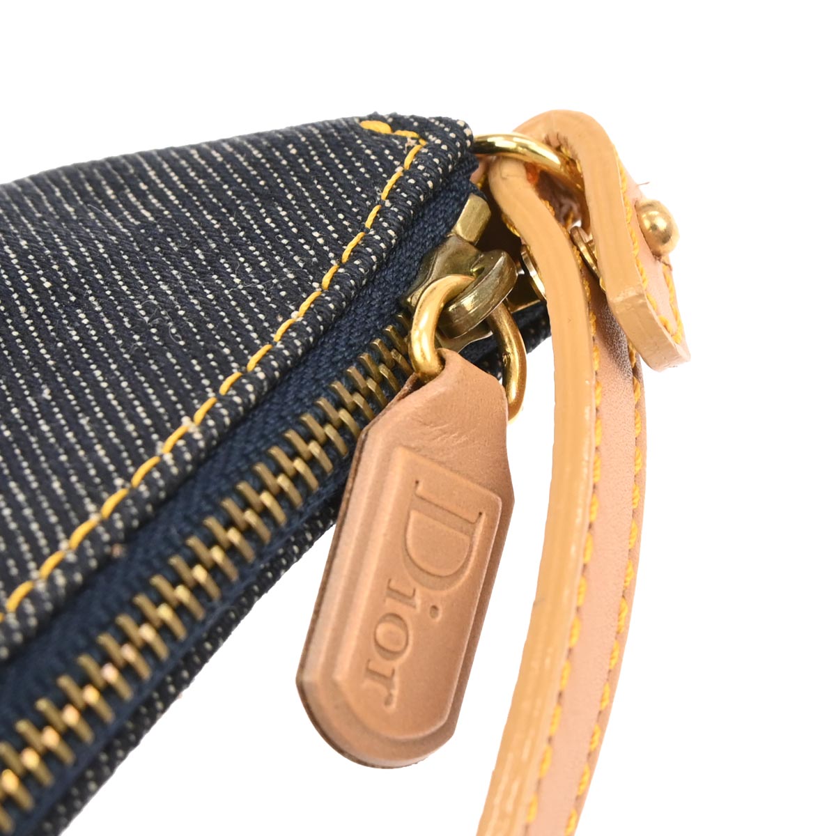 Christian Dior Navy Denim Saddle Handbag