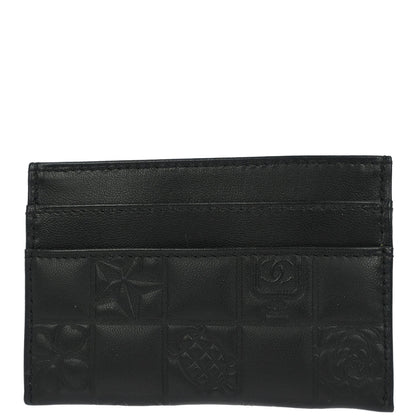 Chanel Black Lambskin Icon Cardholder Small Good