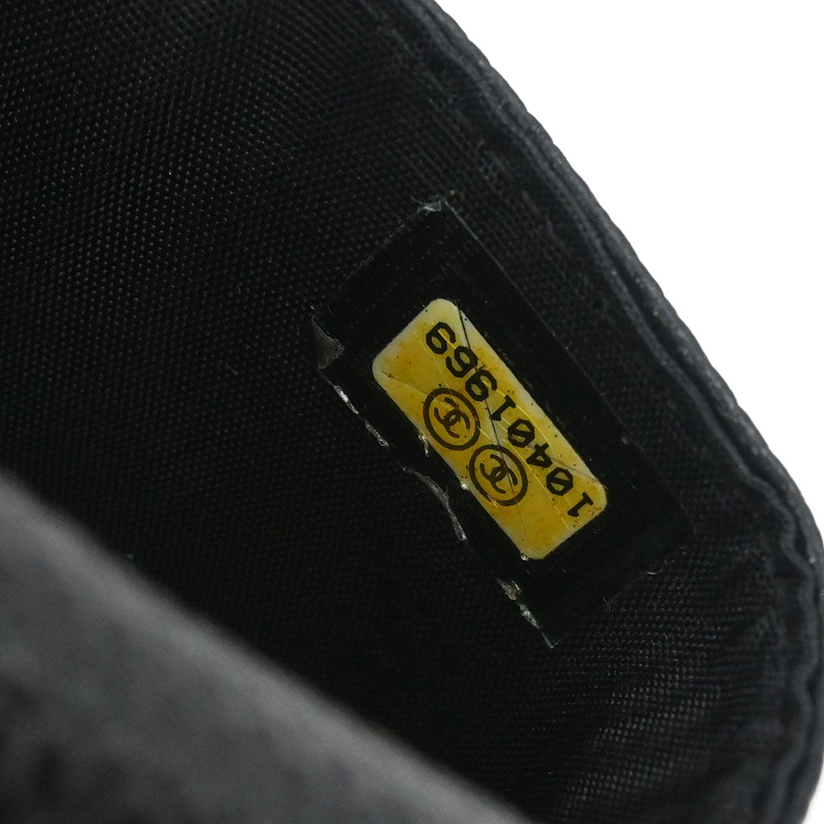 Chanel Black Caviar Skin Cigarette Case Small Good