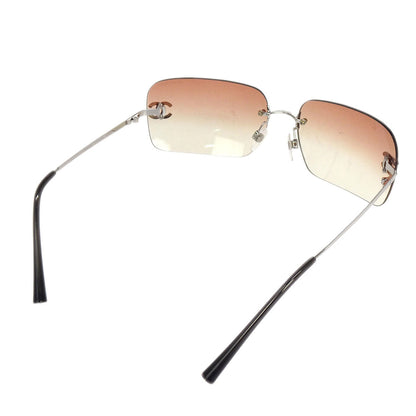 Chanel Sunglasses Eyewear Brown Rhinestone 62□17 Small Good