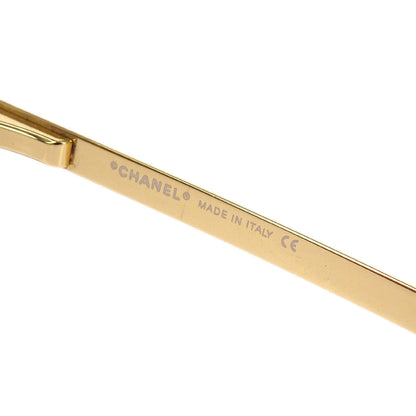 Chanel Sunglasses Eyewear Brown Rhinestone 62□15 Small Good