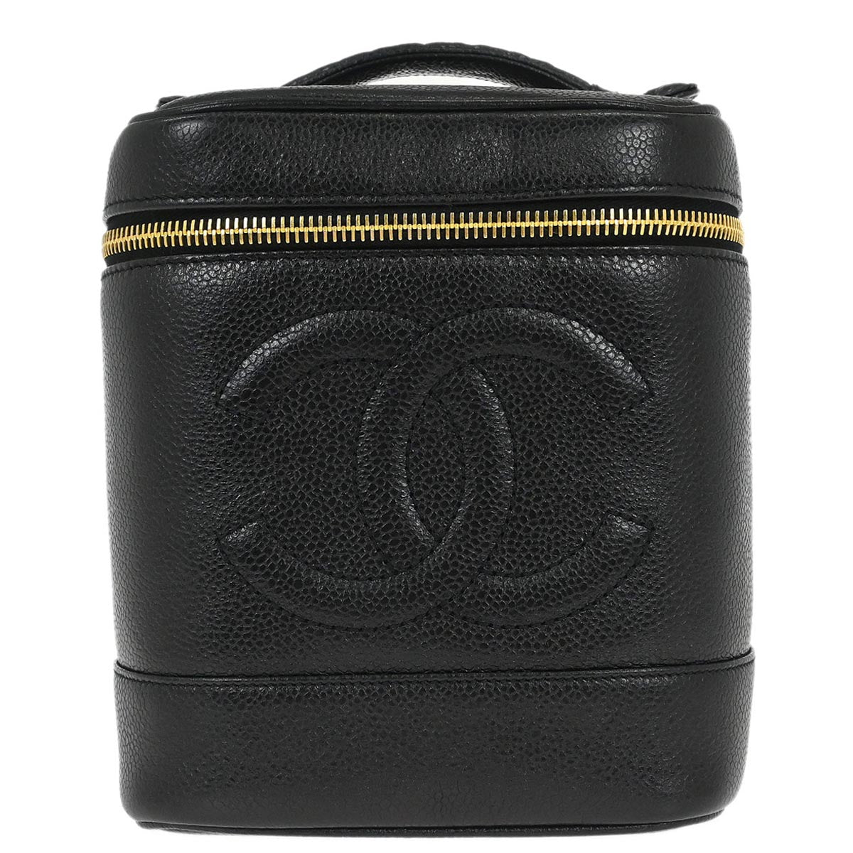 Chanel Black Caviar Skin Timeless Vanity Handbag