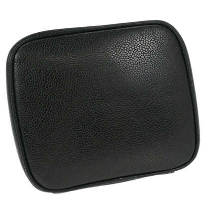 Chanel Black Caviar Skin Timeless Vanity Handbag