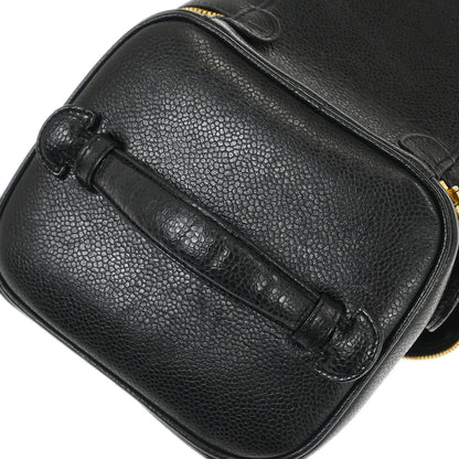 Chanel Black Caviar Skin Timeless Vanity Handbag