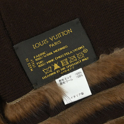Louis Vuitton * Mink Fur LV Logo Snood Diva Neck Warmer M74728